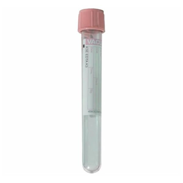 Tube Venous Blood Collection Vacuette 6mL 13x100mm Plstc EDTA Pink/Black 1200/Ca